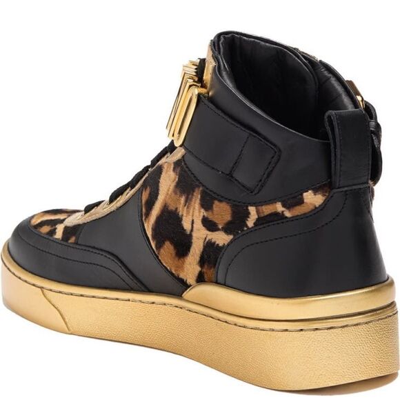 Moschino genuine calf hair detail basket sneaker size 7 new - Picture 7 of 16